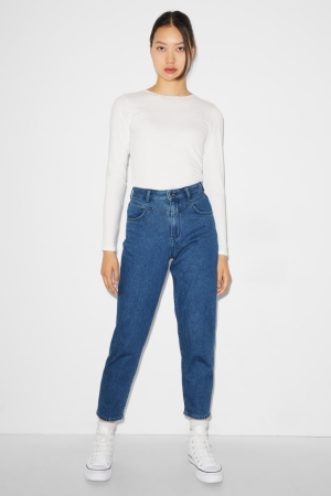 Jean C&A Clockhouse Balloon High Taille Femme Bleu | GE7904128