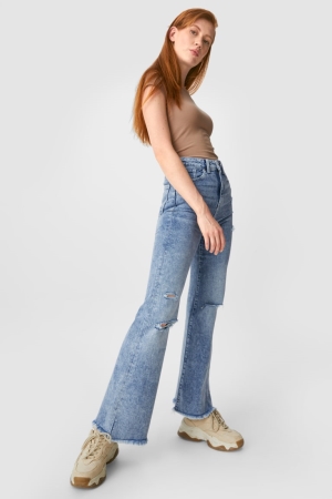 Jean C&A Clockhouse Flared High Taille Femme Bleu Bleu Clair | BA2784965