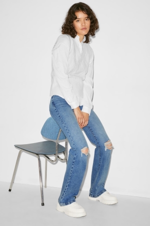 Jean C&A Clockhouse Flared High Taille Femme Bleu Bleu Clair | NJ3726841