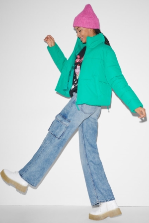 Jean C&A Clockhouse Larges Leg Low Taille Femme Bleu Bleu Clair | QH8194320