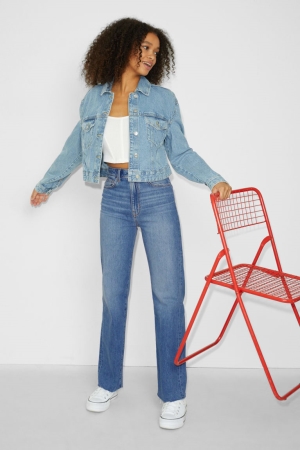 Jean C&A Clockhouse Loose Fit High Taille Femme Bleu | HO8451702