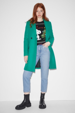 Jean C&A Clockhouse Mom High Taille Femme Bleu Bleu Clair | DU2601937