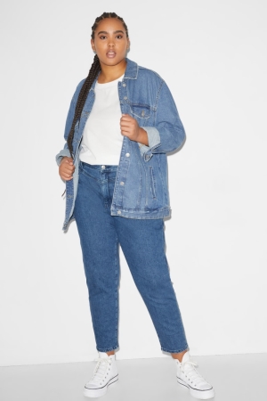 Jean C&A Clockhouse Mom High Taille Femme Bleu | RD9760524