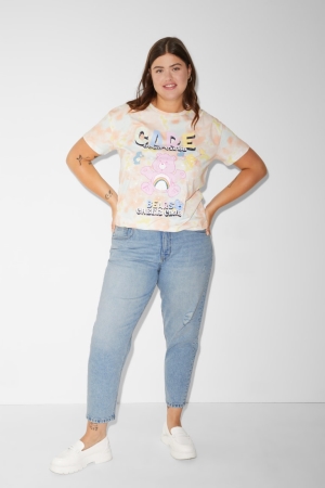 Jean C&A Clockhouse Mom High Taille Recycled Femme Bleu Bleu Clair | AM5706823