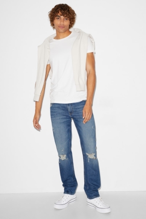 Jean C&A Clockhouse Regular Recycled Homme Bleu | LB3756128