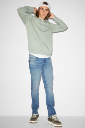 Jean C&A Clockhouse Slim Lycra® Homme Bleu Bleu Clair | RG4012795