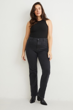 Jean C&A Curvy High Taille Bootcut Lycra® Recycled Femme Noir | HR3625749