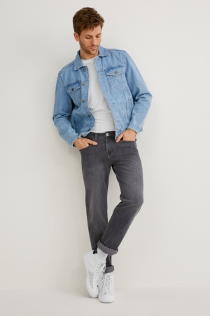 Jean C&A Droit Flex Organic Coton Lycra® Homme Bleu Grise | DR3906781