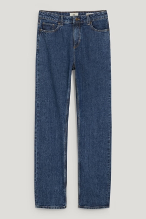 Jean C&A Droit High Taille Lycra® Femme Bleu | NU4235691