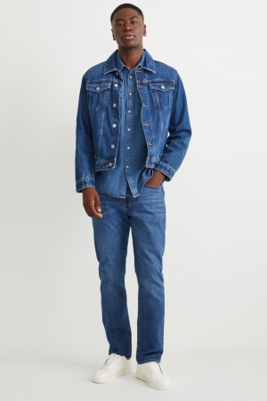 Jean C&A Droit Lycra® Homme Bleu | YW8597413