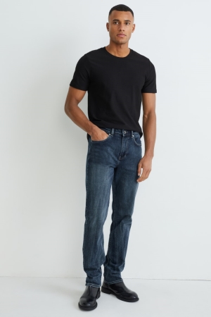 Jean C&A Droit Lycra® Recycled Coton Homme Bleu | TU4307259