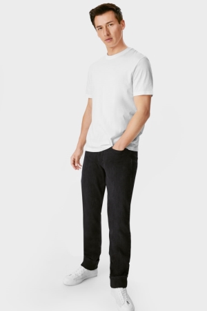 Jean C&A Droit Lycra® Recycled Homme Bleu Grise Foncé | SN6721549