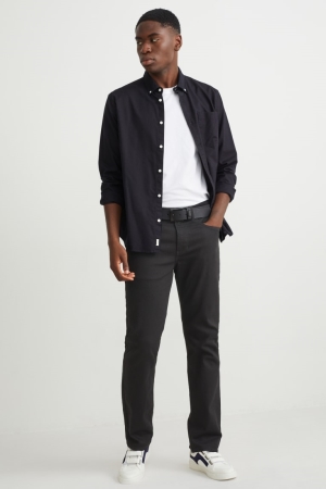 Jean C&A Droit Lycra® With Recycled Coton Homme Noir | WB5462108