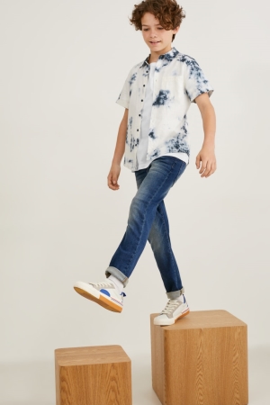 Jean C&A Droit Organic Coton Garcon Bleu Bleu Foncé | YN1269803