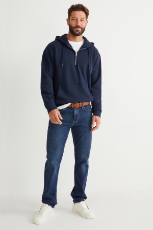 Jean C&A Droit Organic Coton Homme Bleu Bleu Foncé | AZ1352749