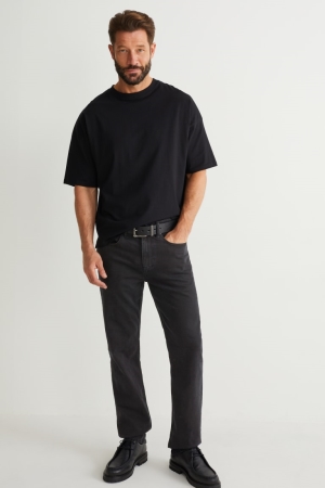 Jean C&A Droit Organic Coton Homme Noir | NM3967015