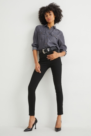 Jean C&A Jegging High Taille Femme Noir | VB8495016