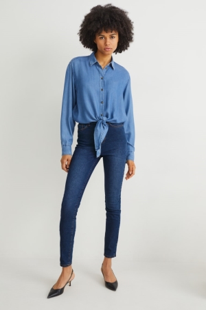 Jean C&A Jegging High Taille Lycra® Femme Bleu | KG1456928