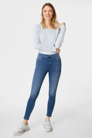 Jean C&A Jegging Thermal Jeggings Push-up Effect Femme Bleu | LW3075841