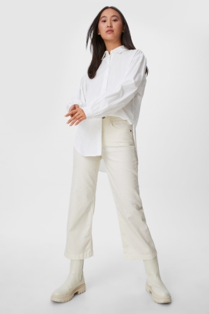 Jean C&A Larges Leg Femme Blanche | QR7809365