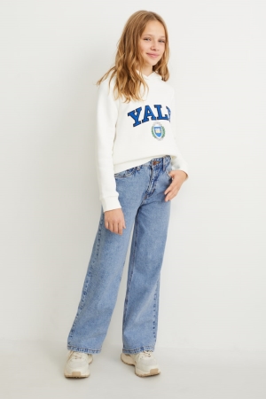 Jean C&A Larges Leg Fille Bleu Bleu Clair | VO5379148