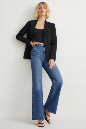 Jean C&A Loose Fit High Taille Femme Bleu | TG6387154