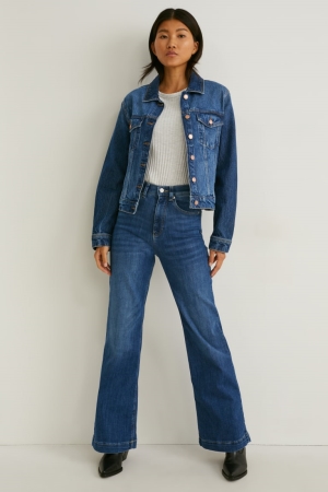 Jean C&A Loose Fit High Taille Lycra® Femme Bleu | TU8240975