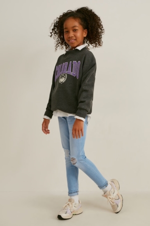 Jean C&A Mince Fille Bleu Bleu Clair | TU1549836