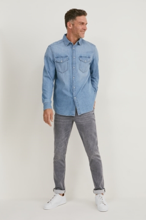 Jean C&A Mince Flex Jog Denim Recycled Homme Bleu Grise | UD5917034