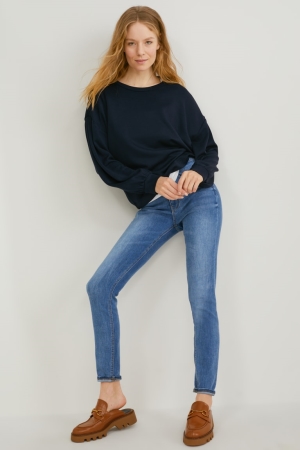 Jean C&A Mince High Taille Femme Bleu Bleu Clair | OS1460382