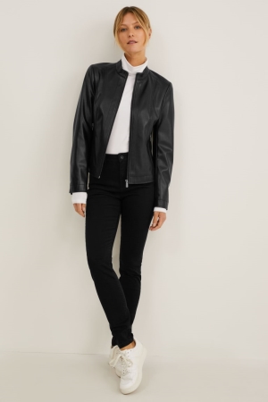 Jean C&A Mince High Taille Femme Noir | QU8697420