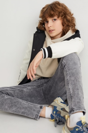 Jean C&A Mince Jog Denim Garcon Bleu Grise | IO4817592