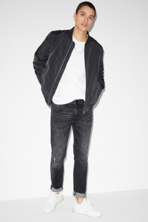 Jean C&A Mince Lycra® With Recycled Coton Homme Bleu Grise | KH0413528