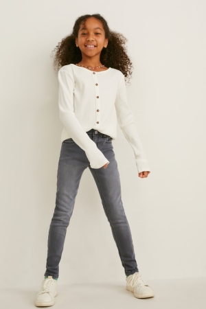 Jean C&A Mince Thermal Fille Bleu Grise | QZ3520764
