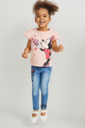 Jean C&A Minnie Mouse Jegging Fille Bleu | RT3928154