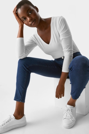 Jean C&A Multipack Of 2 Jeggings Mid Taille Push-up Effect Femme Bleu | DX3752961