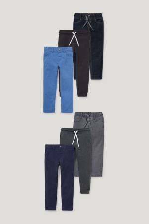 Jean C&A Multipack Of 6, Thermal And Joggers Slim Fit Garcon Noir | LF8527109