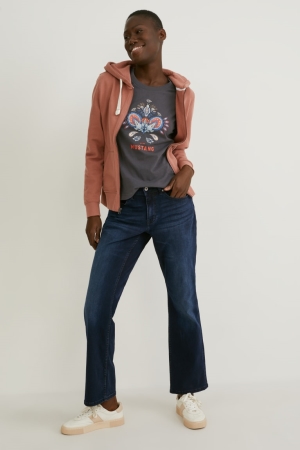 Jean C&A Mustang Droit High Taille Sissy Femme Bleu | CK8395627