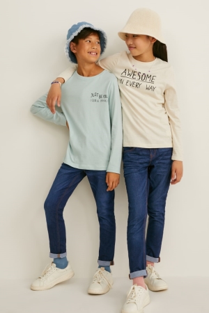 Jean C&A Regular Lycra® Garcon Bleu Bleu Foncé | JB8591634