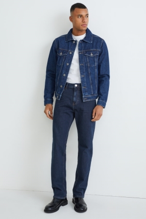 Jean C&A Regular Lycra® With Recycled Coton Homme Bleu Bleu Foncé | SU2968150