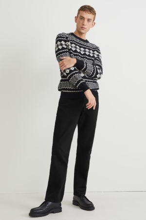 Jean C&A Regular Recycled Homme Noir | XL4726938