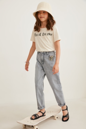 Jean C&A Relaxed Fille Bleu Grise Clair | GO5238094