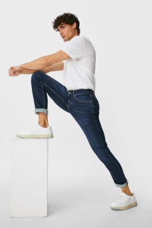 Jean C&A Slim Flex Jog Denim Homme Bleu Bleu Foncé | AD1802573