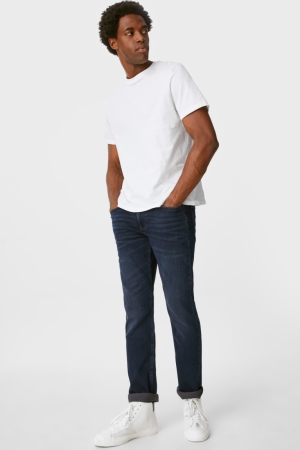 Jean C&A Slim Flex Jog Denim Homme Bleu Bleu Foncé | BO2176438