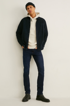 Jean C&A Slim Flex Lycra® Homme Bleu Bleu Foncé | LX7815603