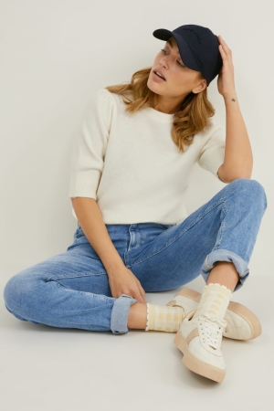 Jean C&A Slim High Taille Recycled Femme Bleu Bleu Clair | GI0465392