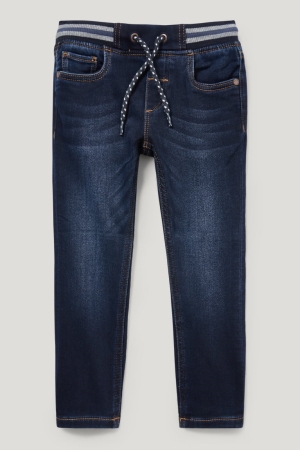Jean C&A Slim Jog Denim Organic Coton Garcon Bleu Bleu Foncé | OG8563290