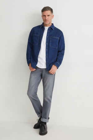 Jean C&A Slim Lycra® Homme Bleu Grise Clair | UE6859410