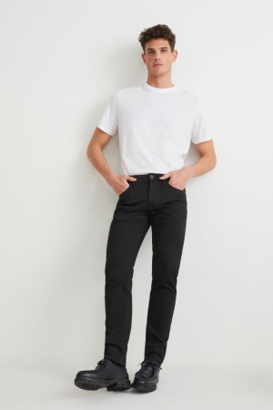 Jean C&A Slim Lycra® With Recycled Coton Homme Noir | UF9601485