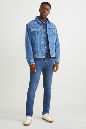Jean C&A Slim Lycra® With Recycled Polyester Homme Bleu | QK7853920
